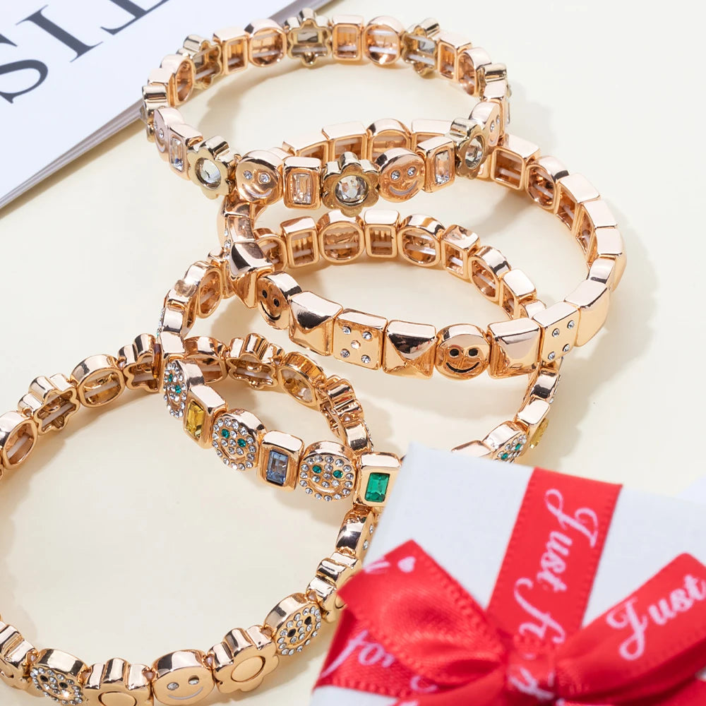 2023 verão novo design cor de ouro braceets para mulheres flor encantos frisado pulseira presente boho mão feliz jóias