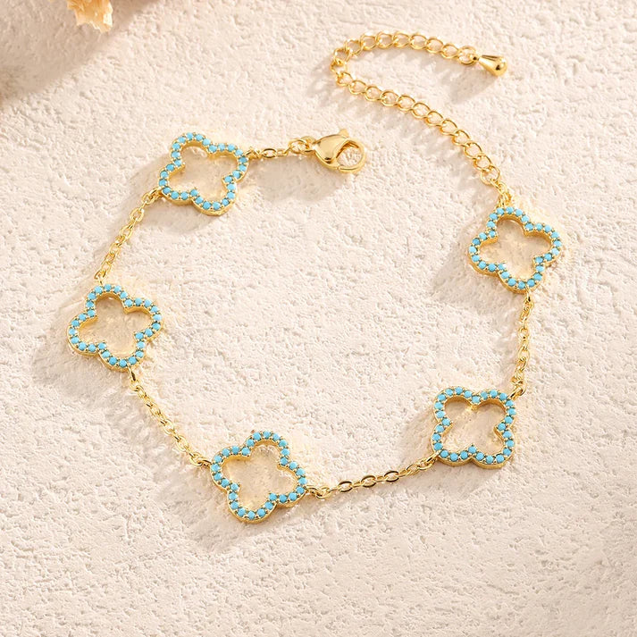 Turquoise Clover Bloom Set