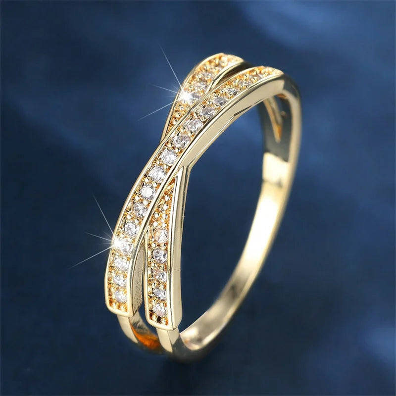 Elegant Cross Shine Rings
