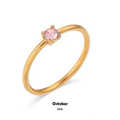 Birthstone Solitaire Ring